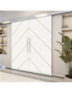 Holzschiebetür Eco-Line - Design-Linien  Model 3074-2