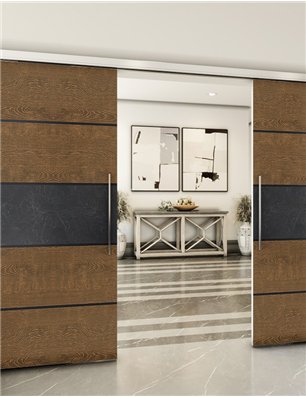 Holzschiebetür Slim-Line - Holz-Mix  Model 3031