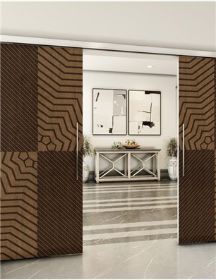 Holzschiebetür Slim-Line - Holz-Mix  Model 3050