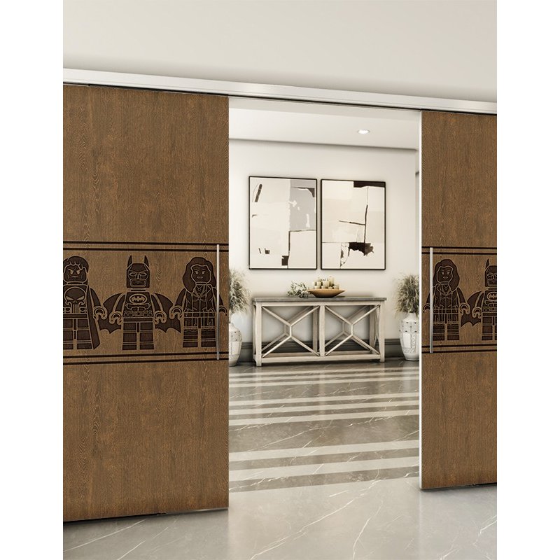 Holzschiebetür Slim-Line - Holz-Mix Model 3063 Holzschiebetür Slim-Line - Holz-Mix Model 3063
