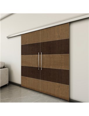 Holzschiebetür Slim-Line - Holz-Mix  Model 3066-3