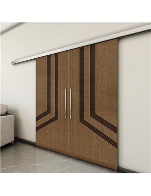 Holzschiebetür Slim-Line - Holz-Mix  Model 3073-3