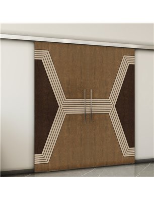Holzschiebetür Slim-Line - Holz-Mix  Model 3079-2