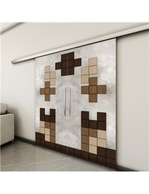 Holzschiebetür Slim-Line - Holz-Mix  Model 3081-3