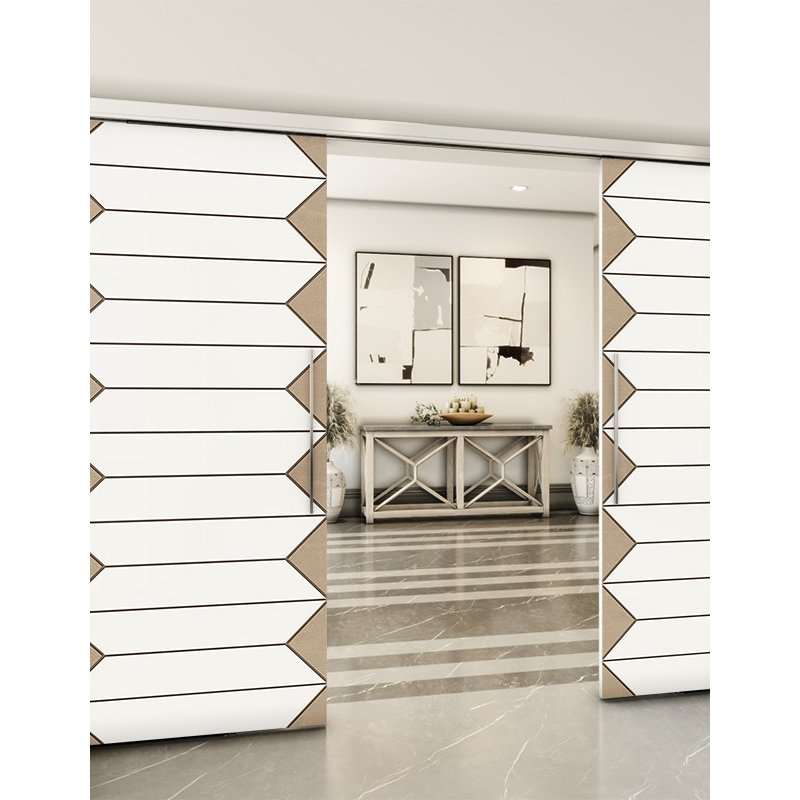 Holzschiebetür Slim-Line - Eiche und Weiss Model 3008 Holzschiebetür Slim-Line - Eiche und Weiss Model 3008