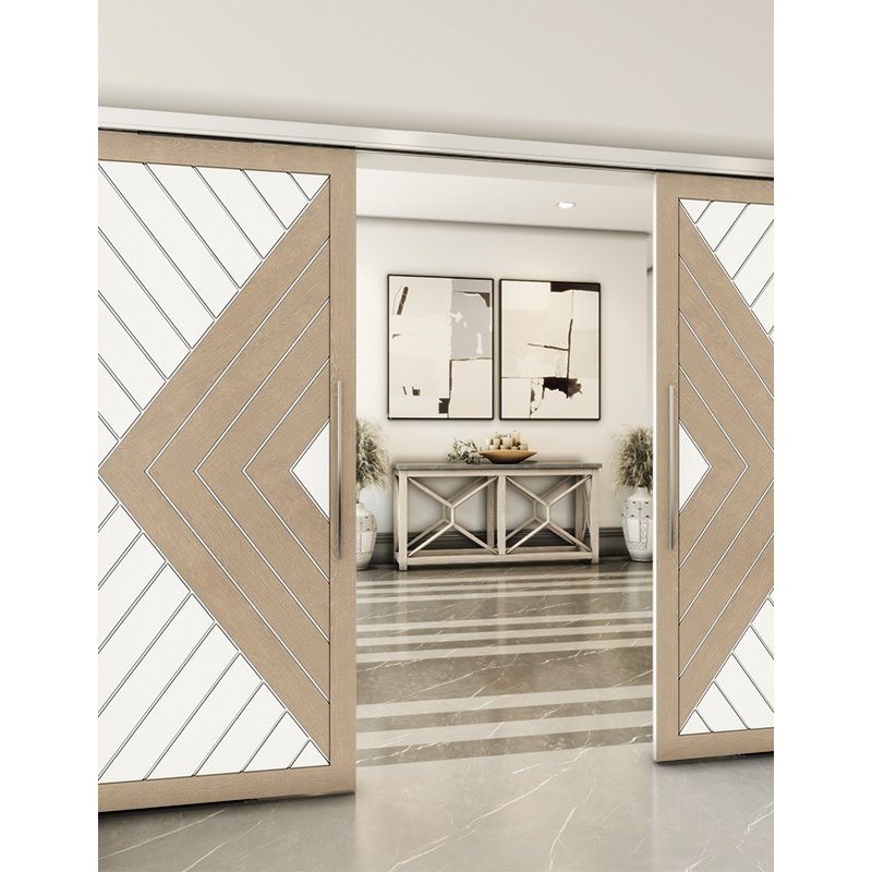 Holzschiebetür Slim-Line - Eiche und Weiss Model 3009 Holzschiebetür Slim-Line - Eiche und Weiss Model 3009