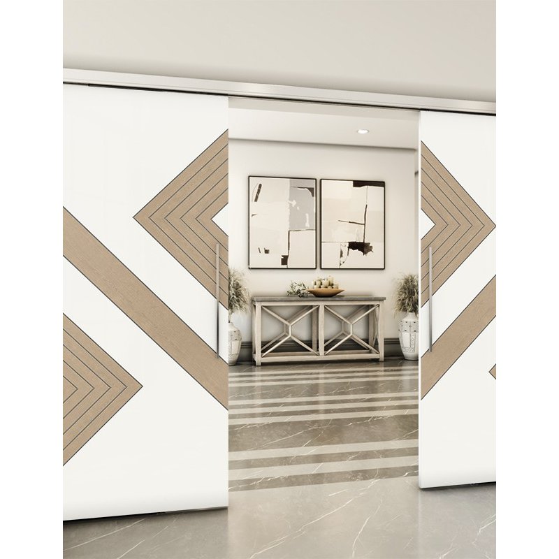 Holzschiebetür Slim-Line - Eiche und Weiss Model 3010 Holzschiebetür Slim-Line - Eiche und Weiss Model 3010