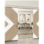 Holzschiebetür Slim-Line - Eiche und Weiss Model 3038 Holzschiebetür Slim-Line - Eiche und Weiss Model 3038