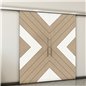 Holzschiebetür Slim-Line - Eiche und Weiss Model 3038 Holzschiebetür Slim-Line - Eiche und Weiss Model 3038