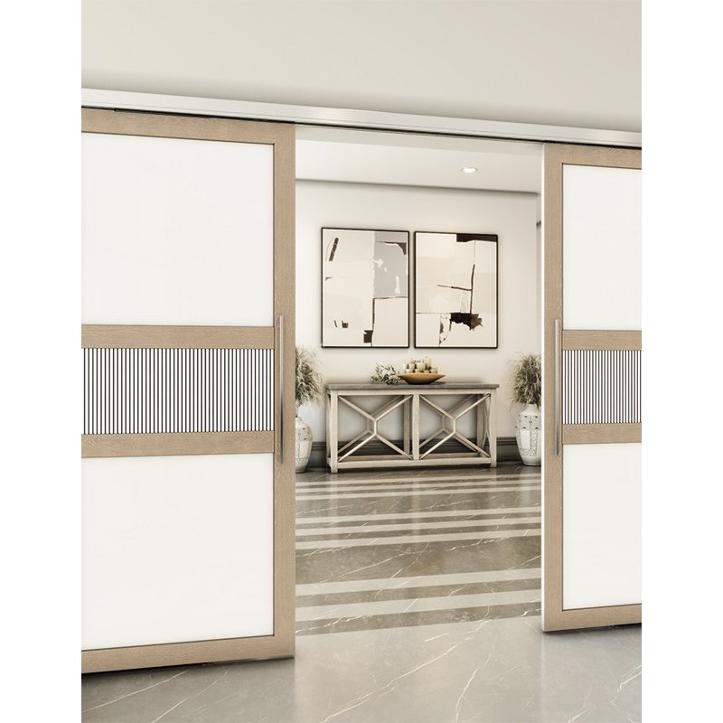 Holzschiebetür Slim-Line - Eiche und Weiss Model 3042 Holzschiebetür Slim-Line - Eiche und Weiss Model 3042