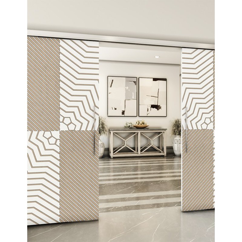 Holzschiebetür Slim-Line - Eiche und Weiss Model 3050 Holzschiebetür Slim-Line - Eiche und Weiss Model 3050