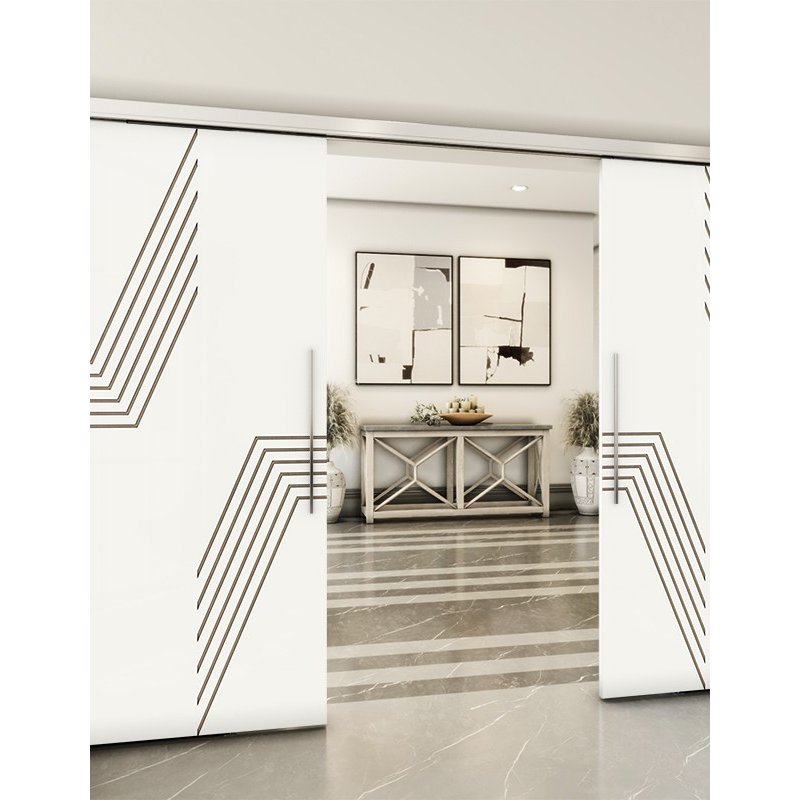 Holzschiebetür Slim-Line - Eiche und Weiss Model 3060 Holzschiebetür Slim-Line - Eiche und Weiss Model 3060
