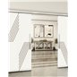 Holzschiebetür Slim-Line - Eiche und Weiss Model 3060 Holzschiebetür Slim-Line - Eiche und Weiss Model 3060