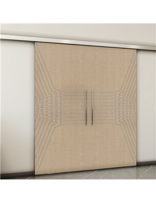 Holzschiebetür Slim-Line - Eiche und Weiss  Model 3085-2