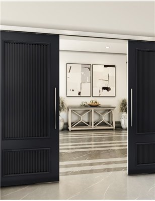 Holzschiebetür Slim-Line - Schwarz  Model 3006