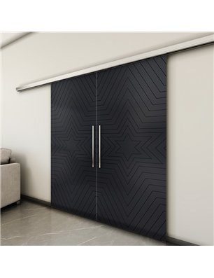 Holzschiebetür Slim-Line - Schwarz  Model 3045-3