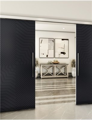 Holzschiebetür Slim-Line - Schwarz  Model 3050