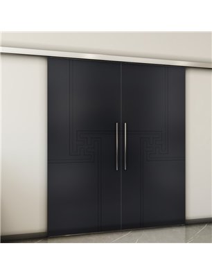 Holzschiebetür Slim-Line - Schwarz  Model 3071-2