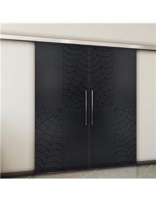 Holzschiebetür Slim-Line - Schwarz  Model 3076-2