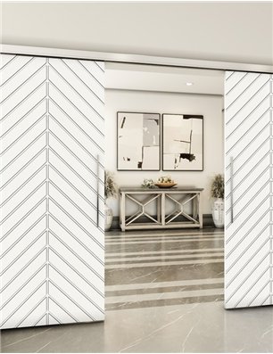 Holzschiebetür Slim-Line - Weiss  Model 3024
