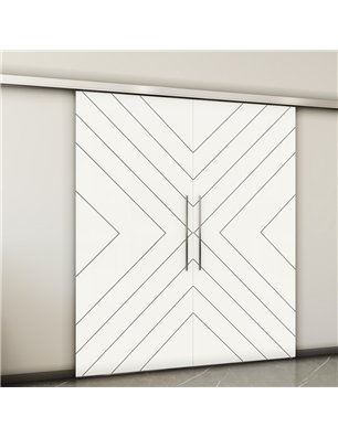 Holzschiebetür Slim-Line - Weiss  Model 3038-2