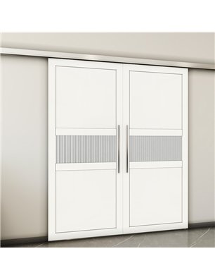 Holzschiebetür Slim-Line - Weiss  Model 3042-2