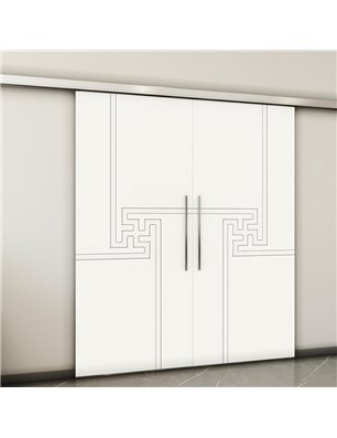 Holzschiebetür Slim-Line - Weiss  Model 3071-2
