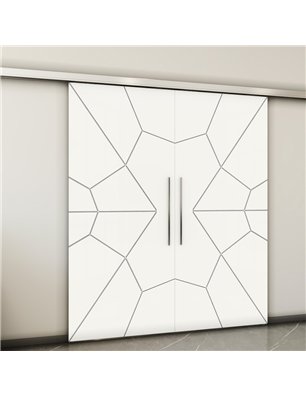 Holzschiebetür Slim-Line - Weiss  Model 3075-2