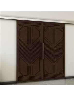Holzschiebetür Slim-Line - Wenge  Model 3048-2