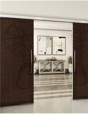 Holzschiebetür Slim-Line - Wenge Model 3062