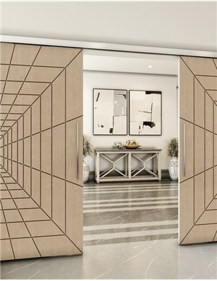 Holzschiebetür Slim-Line - Eiche Model 3034