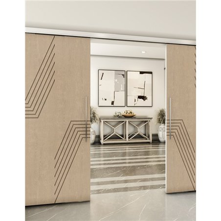 Holzschiebetür Slim-Line - Eiche Model 3060