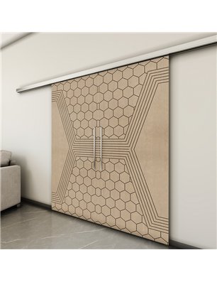 Holzschiebetür Slim-Line - Eiche  Model 3080-3