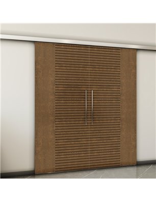 Holzschiebetür Slim-Line - Nussbaum  Model 3012-2