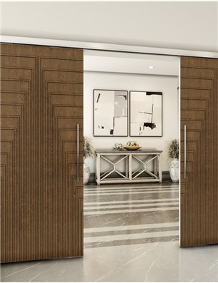 Holzschiebetür Slim-Line - Nussbaum  Model 3053