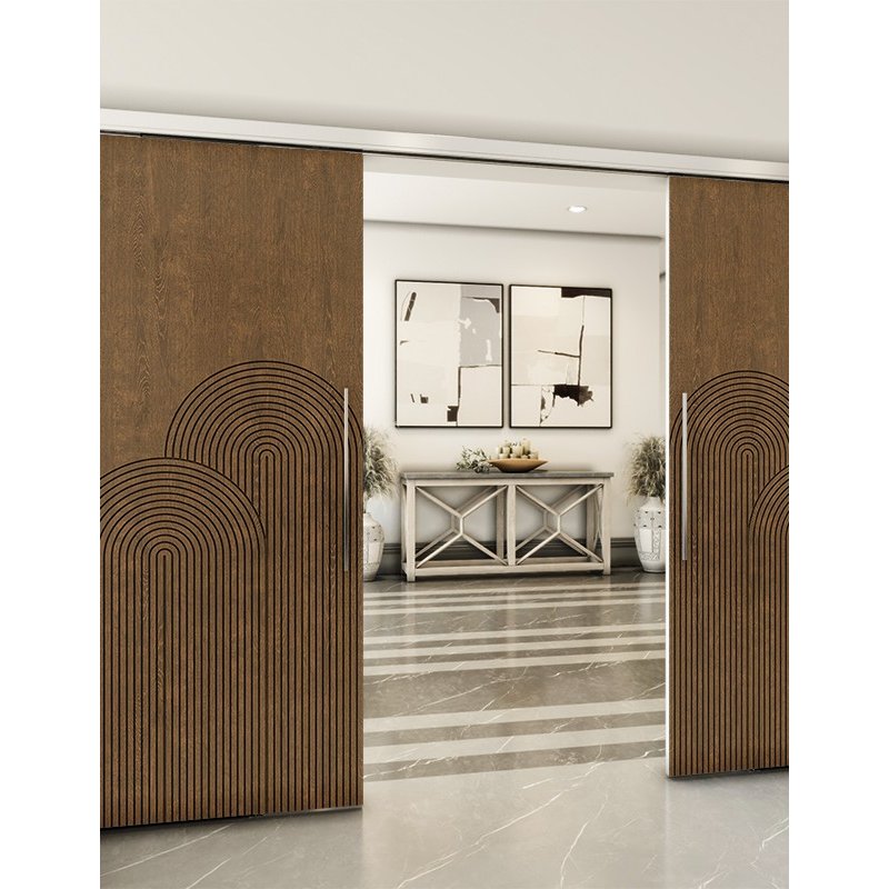 Holzschiebetür Slim-Line - Nussbaum Model 3057 Holzschiebetür Slim-Line - Nussbaum Model 3057