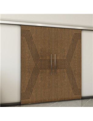Holzschiebetür Slim-Line - Nussbaum  Model 3079-2
