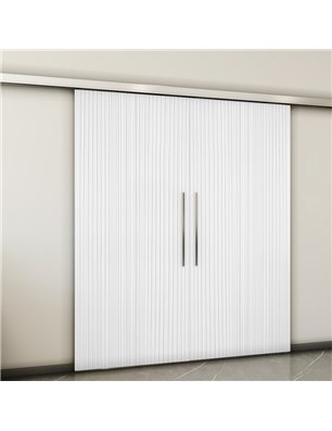Holzschiebetür Slim-Line - Weiss 3D  Model 3005-2