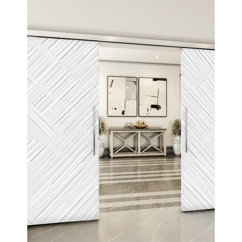 Holzschiebetür Slim-Line - Weiss 3D Model 3006 Holzschiebetür Slim-Line - Weiss 3D Model 3006