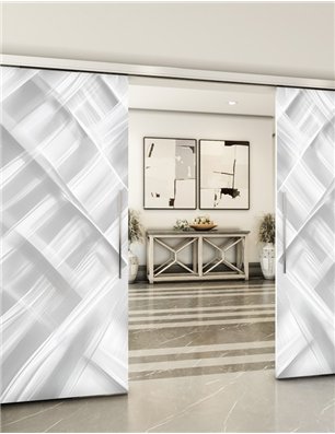 Holzschiebetür Slim-Line - Weiss 3D  Model 3008