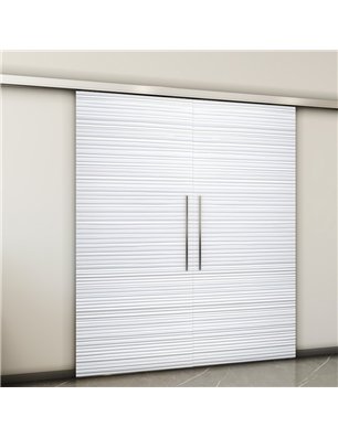 Holzschiebetür Slim-Line - Weiss 3D  Model 3011-2