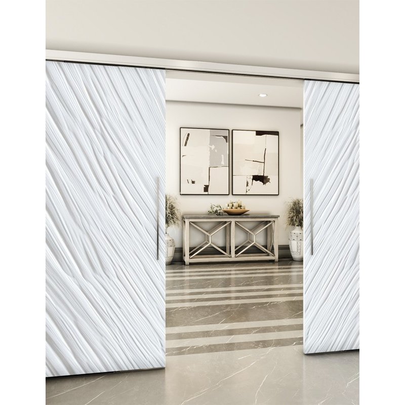 Holzschiebetür Slim-Line - Weiss 3D Model 3018 Holzschiebetür Slim-Line - Weiss 3D Model 3018