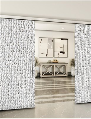 Holzschiebetür Slim-Line - Weiss 3D Model 3030