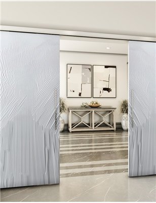 Holzschiebetür Slim-Line - Weiss 3D Model 3031