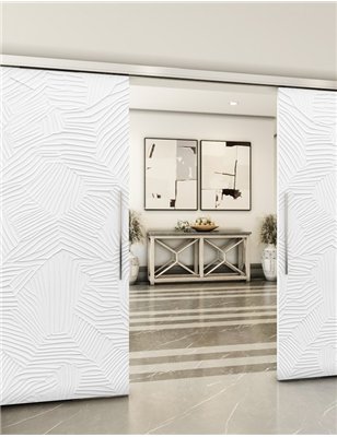 Holzschiebetür Slim-Line - Weiss 3D Model 3033