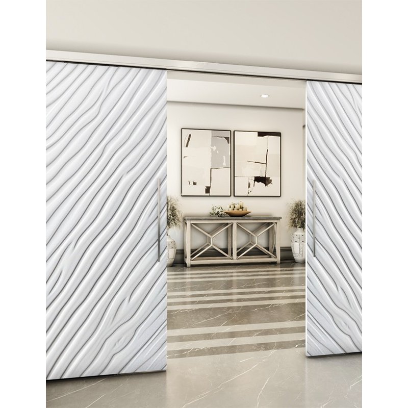 Holzschiebetür Slim-Line - Weiss 3D Model 3037 Holzschiebetür Slim-Line - Weiss 3D Model 3037