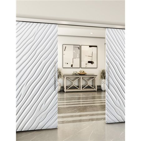 Holzschiebetür Slim-Line - Weiss 3D Model 3037