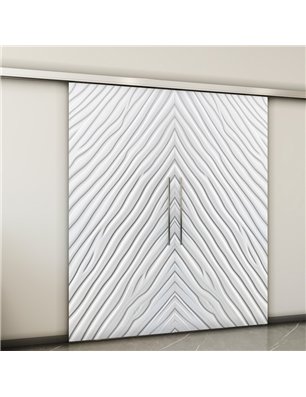 Holzschiebetür Slim-Line - Weiss 3D  Model 3037-2