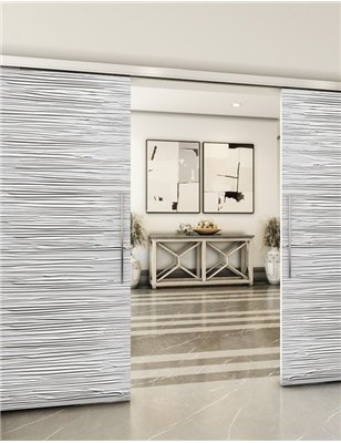Holzschiebetür Slim-Line - Weiss 3D Model 3044