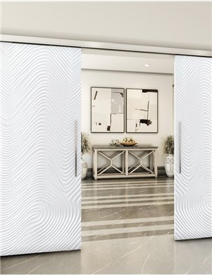 Holzschiebetür Slim-Line - Weiss 3D Model 3045